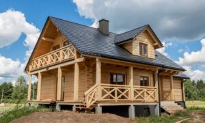 Ein modernes Holzhaus 300x180